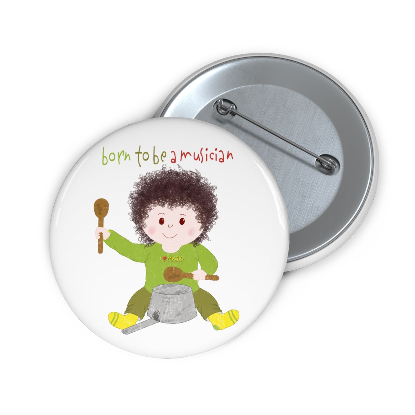 Copy of Humorous Pin Button - Musical Genius in Diapers!