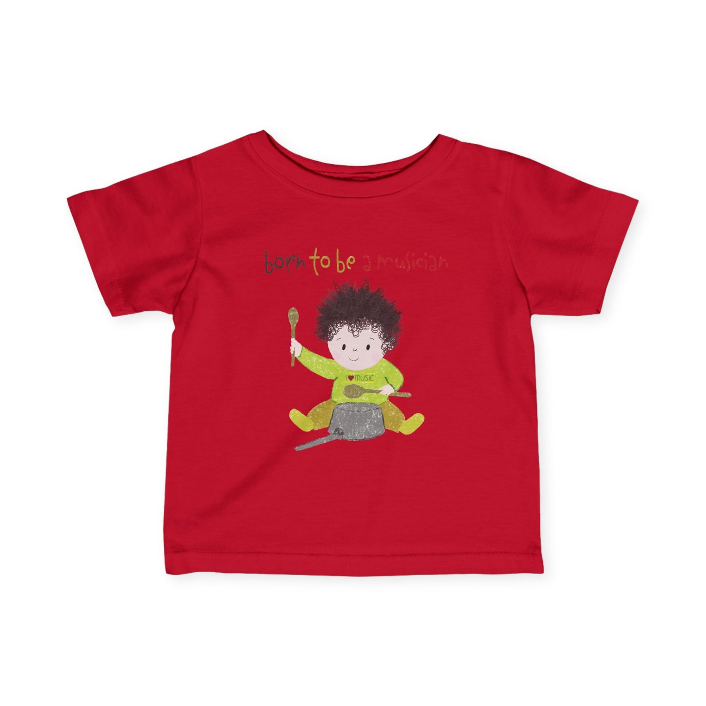 Funny Infant Shirt – 'Born to Bang Pots!' Baby Musician Tee, Rockstar Baby Gift