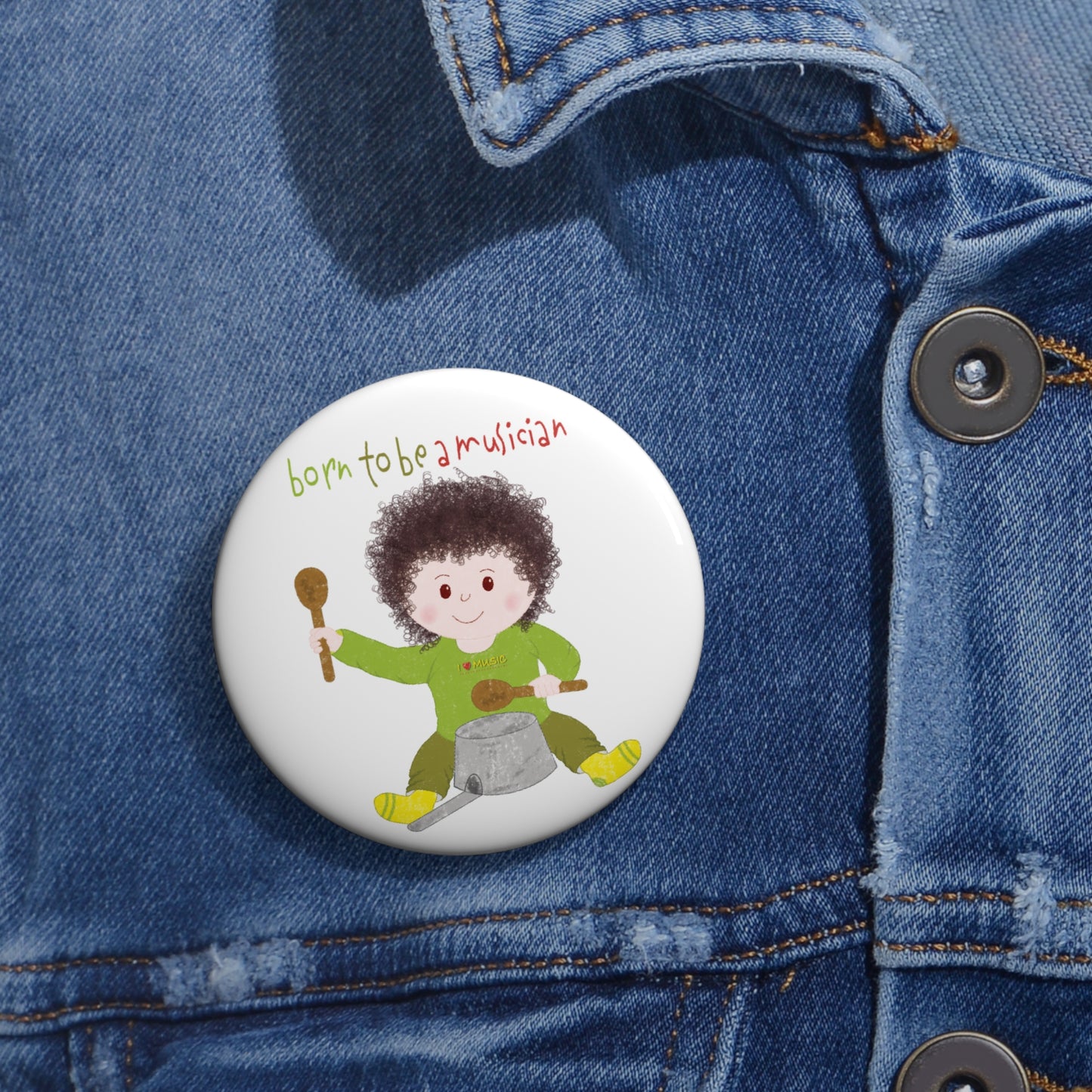 Copy of Humorous Pin Button - Musical Genius in Diapers!