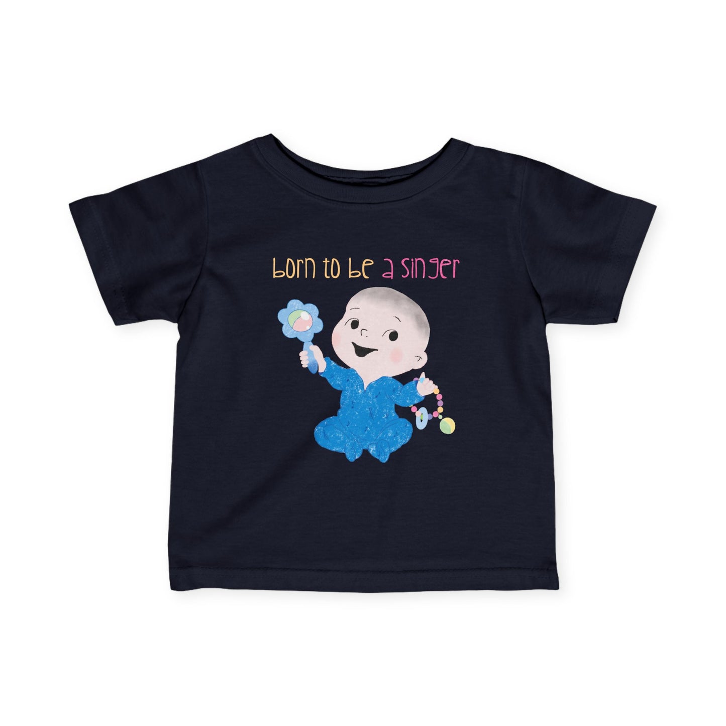 Humorous Baby T-Shirt – ‘Baby Jams, All Day’ Funny Infant Tee for Music Fans, Adorable Rockstar Gift