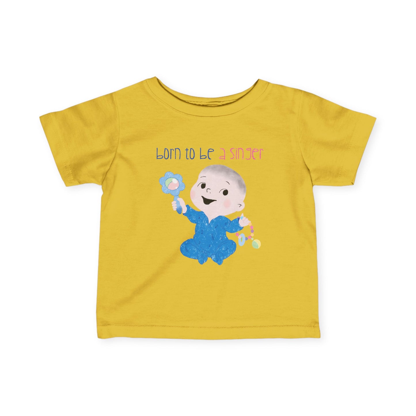 Humorous Baby T-Shirt – ‘Baby Jams, All Day’ Funny Infant Tee for Music Fans, Adorable Rockstar Gift