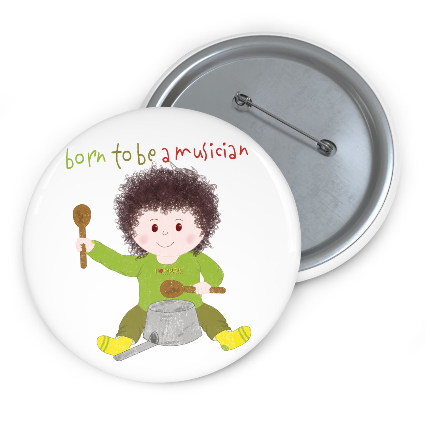 Copy of Humorous Pin Button - Musical Genius in Diapers!