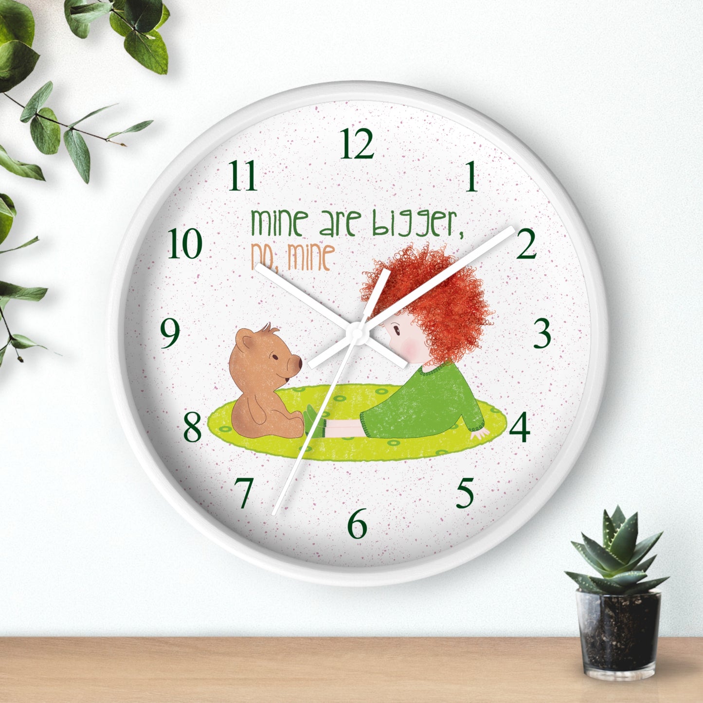 Playful Wall Clock - Time to Decide: Who’s Bigger?