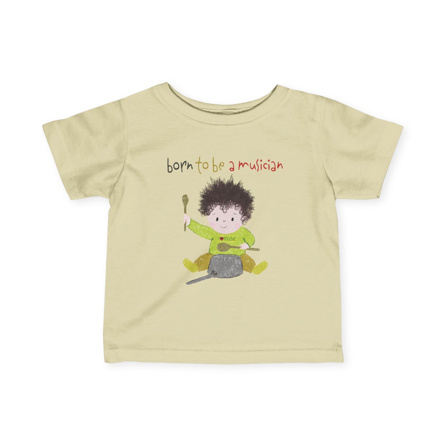 Funny Infant Shirt – 'Born to Bang Pots!' Baby Musician Tee, Rockstar Baby Gift