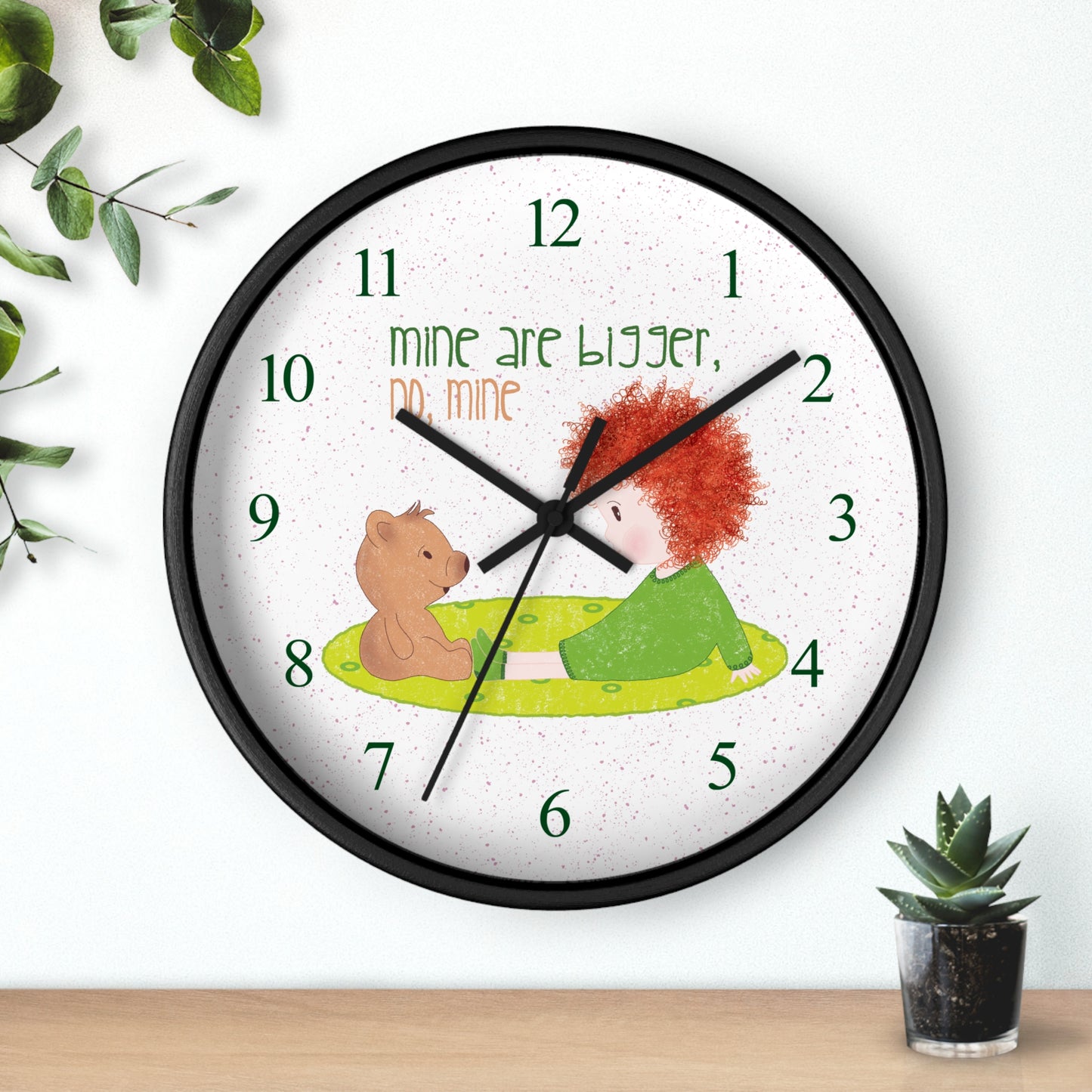 Playful Wall Clock - Time to Decide: Who’s Bigger?