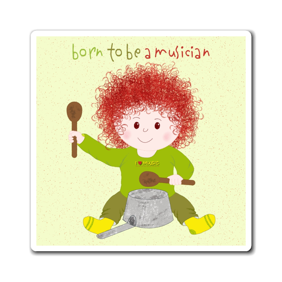 Funny Redhead Baby Magnet | Hilarious Baby Shower Gift for Music-Loving Parents