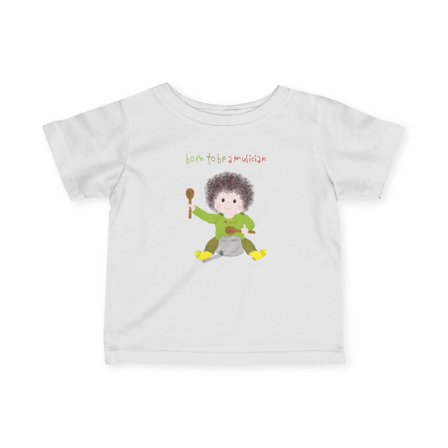Funny Baby Musician T-Shirt – Born to Be a Musician Infant & Toddler Tee, Cute Music Baby Gift, First Birthday Outfit Idea