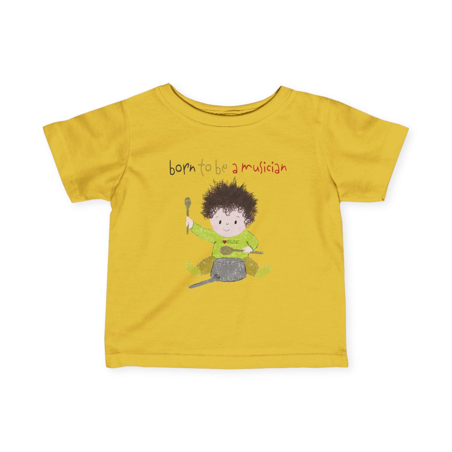 Funny Infant Shirt – 'Born to Bang Pots!' Baby Musician Tee, Rockstar Baby Gift