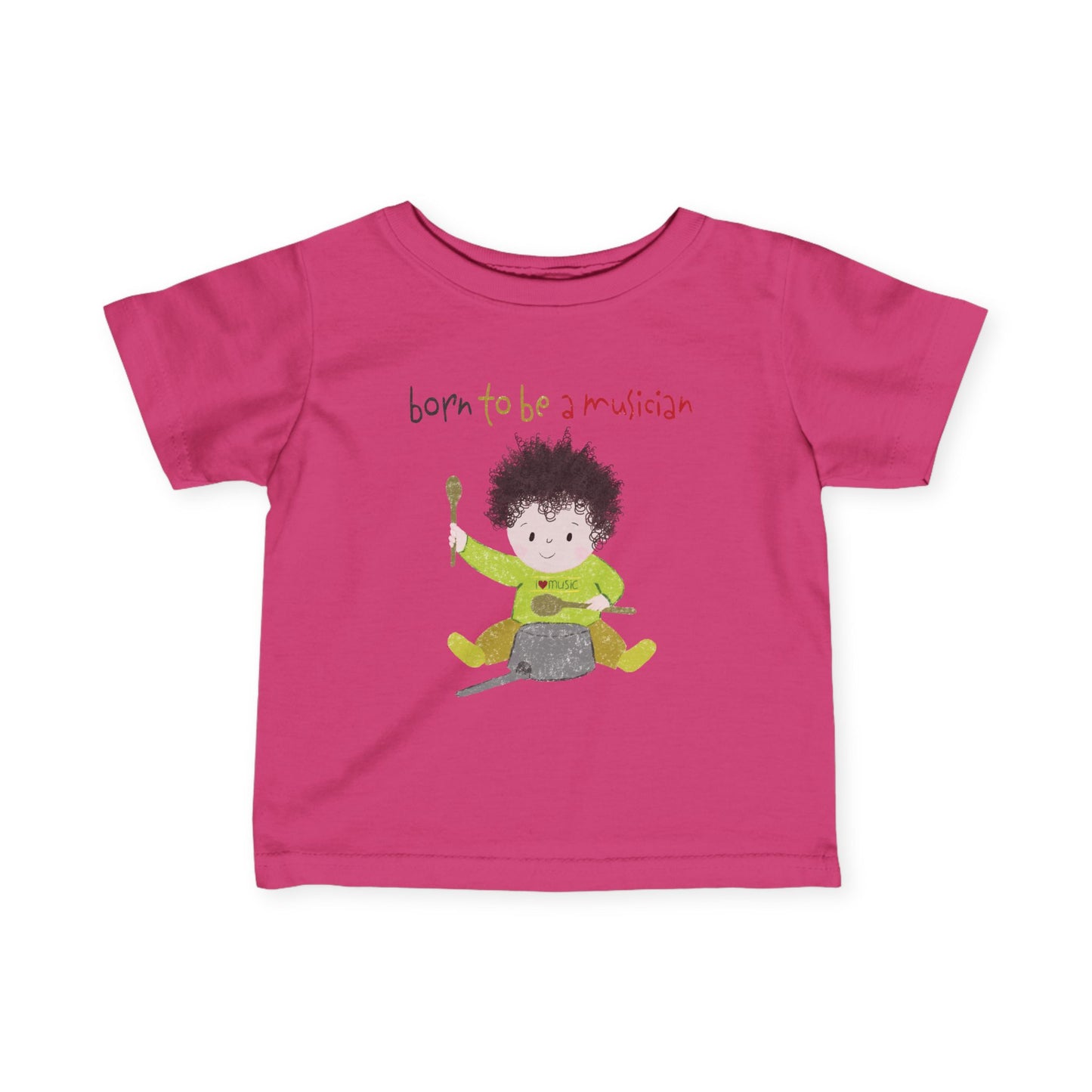 Funny Infant Shirt – 'Born to Bang Pots!' Baby Musician Tee, Rockstar Baby Gift