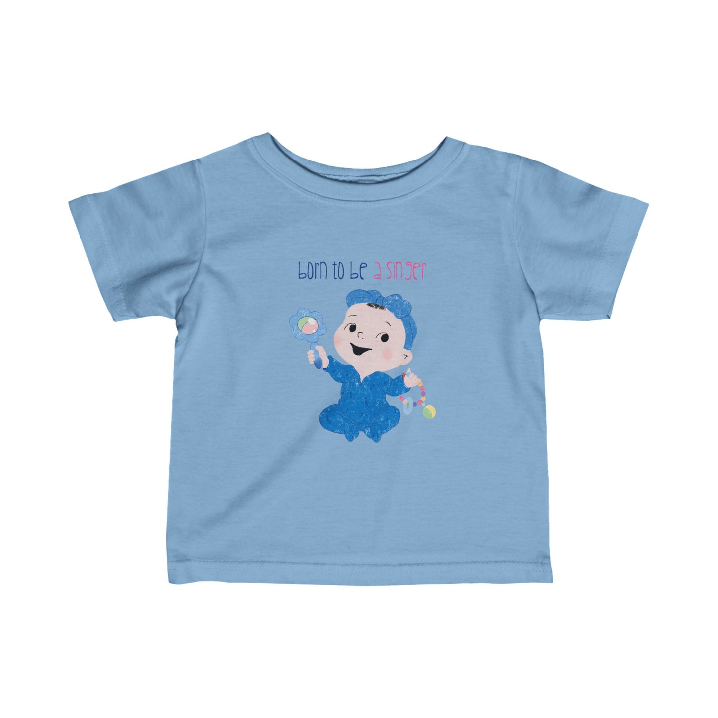 Humorous Infant Fine Jersey Tee - Future pop star!