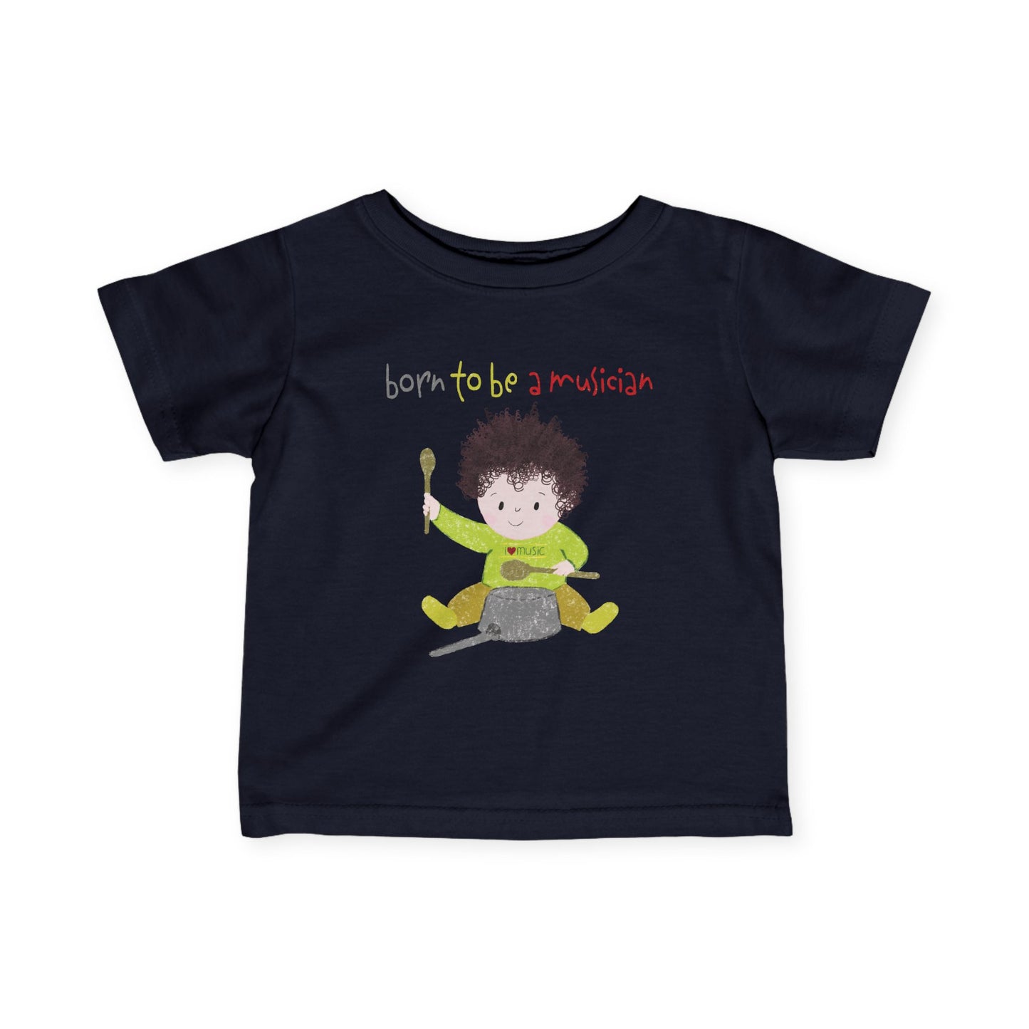 Funny Infant Shirt – 'Born to Bang Pots!' Baby Musician Tee, Rockstar Baby Gift