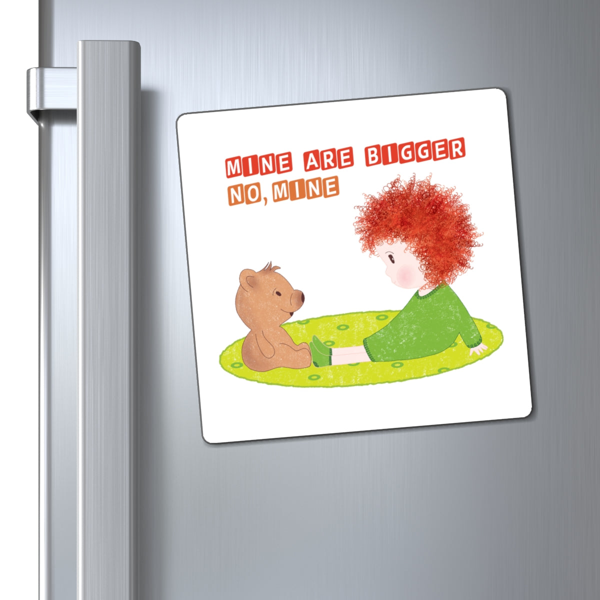 One of a Kind Fridge Magnet - Size Matters... in Cuteness
