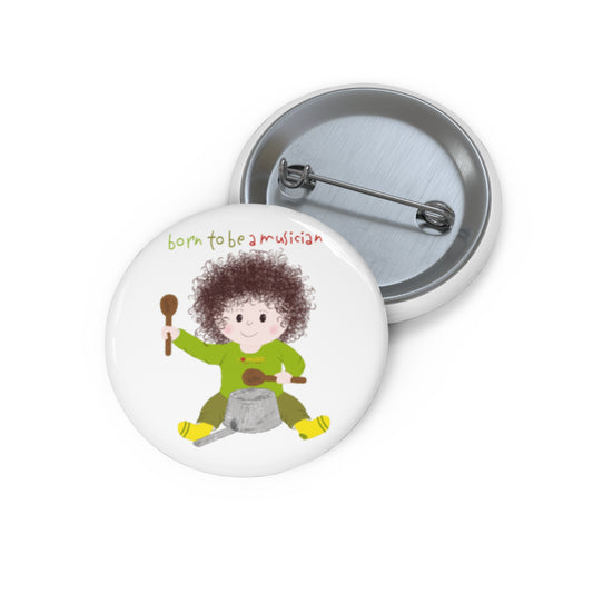 Copy of Humorous Pin Button - Musical Genius in Diapers!