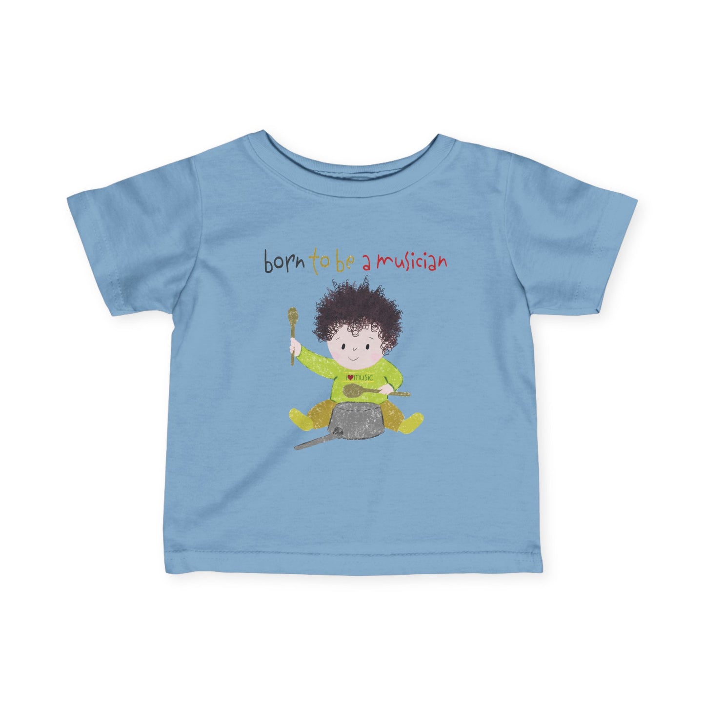 Funny Infant Shirt – 'Born to Bang Pots!' Baby Musician Tee, Rockstar Baby Gift