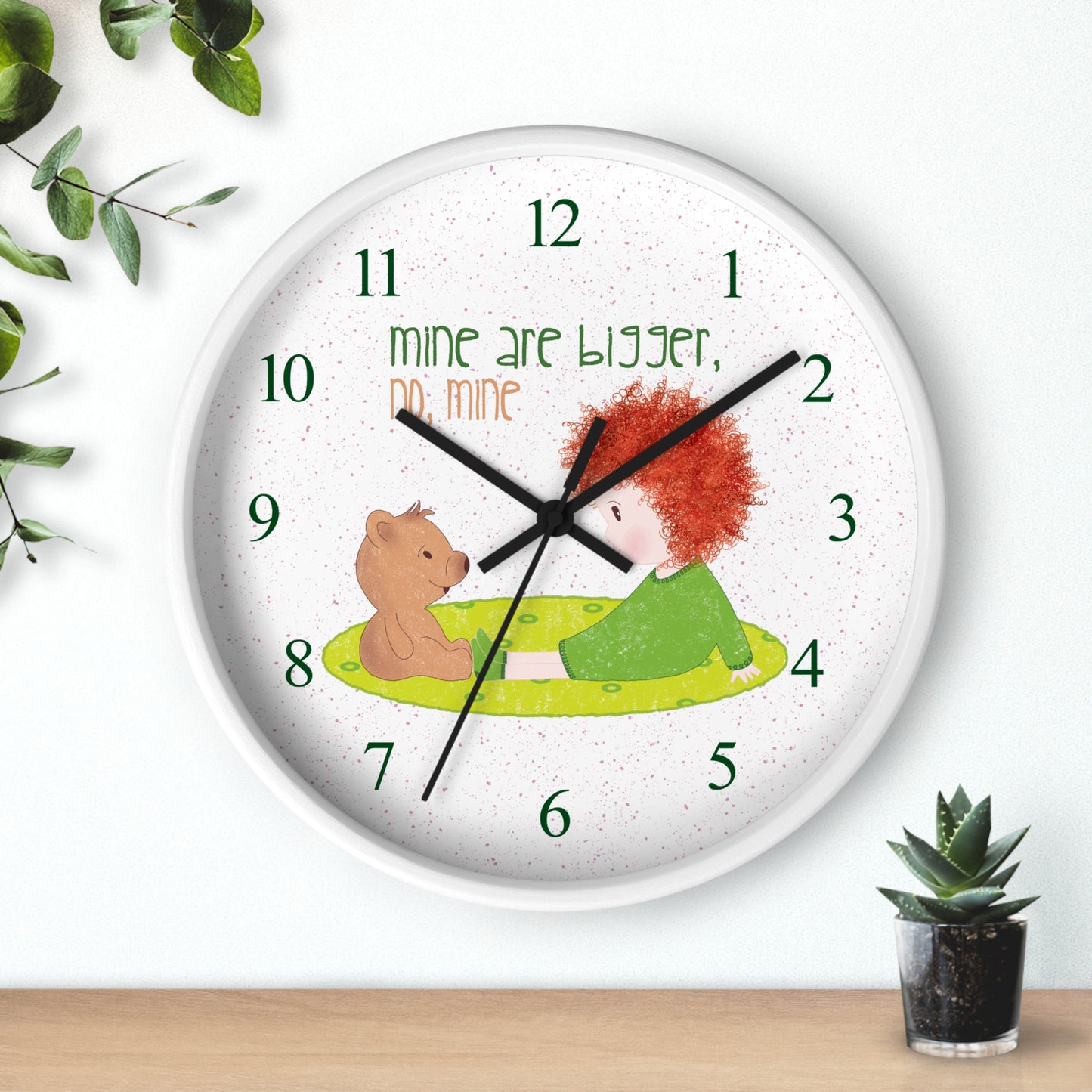 Playful Wall Clock - Time to Decide: Who’s Bigger?