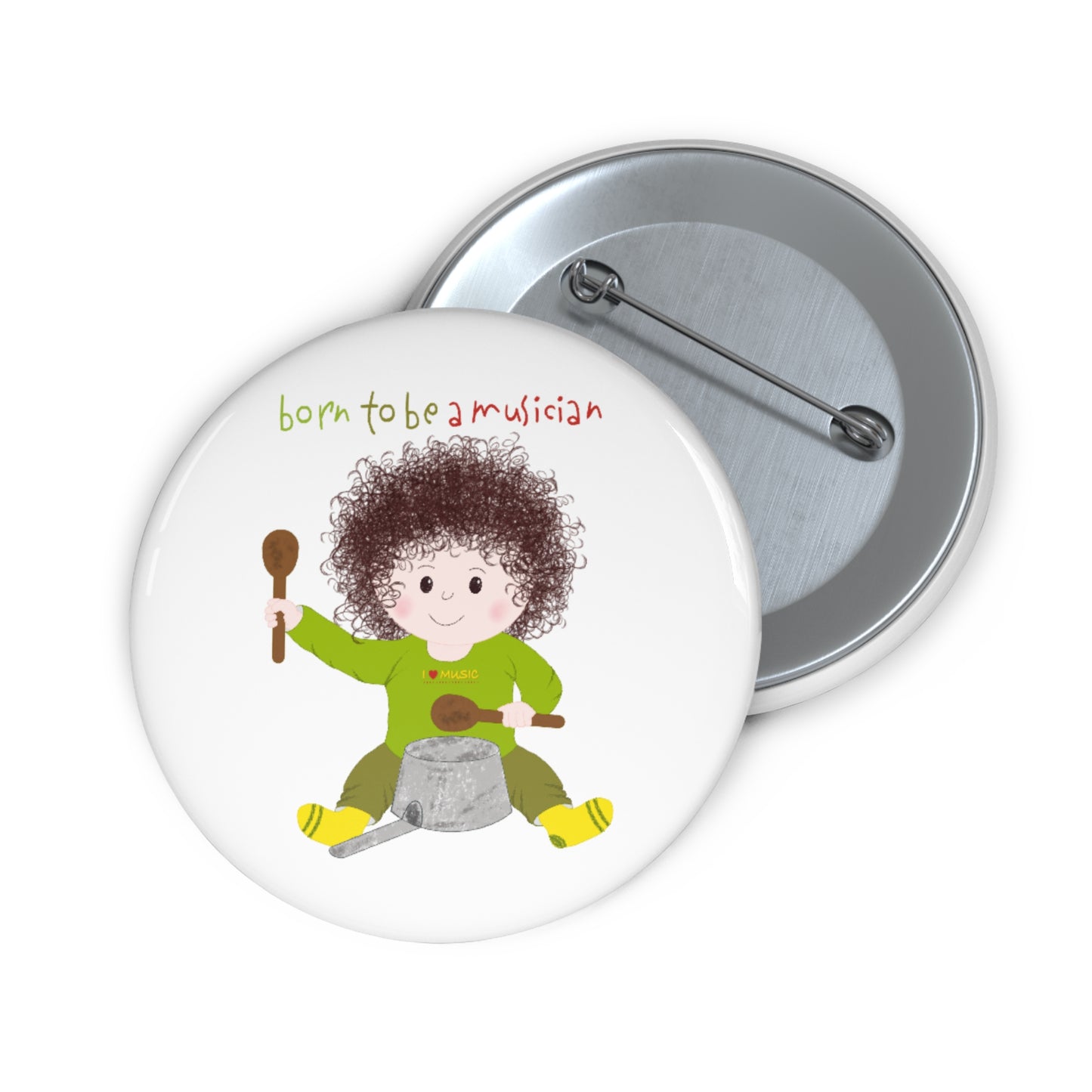Copy of Humorous Pin Button - Musical Genius in Diapers!
