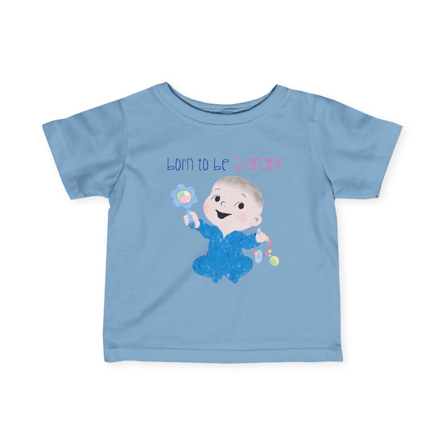 Humorous Baby T-Shirt – ‘Baby Jams, All Day’ Funny Infant Tee for Music Fans, Adorable Rockstar Gift