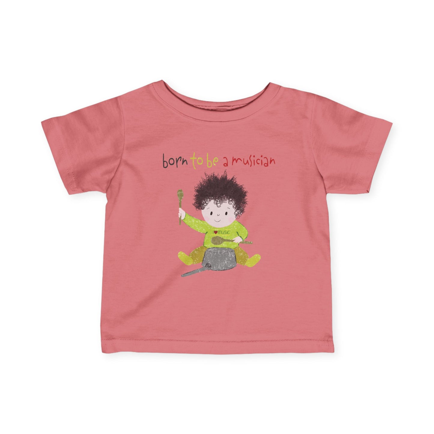 Funny Infant Shirt – 'Born to Bang Pots!' Baby Musician Tee, Rockstar Baby Gift