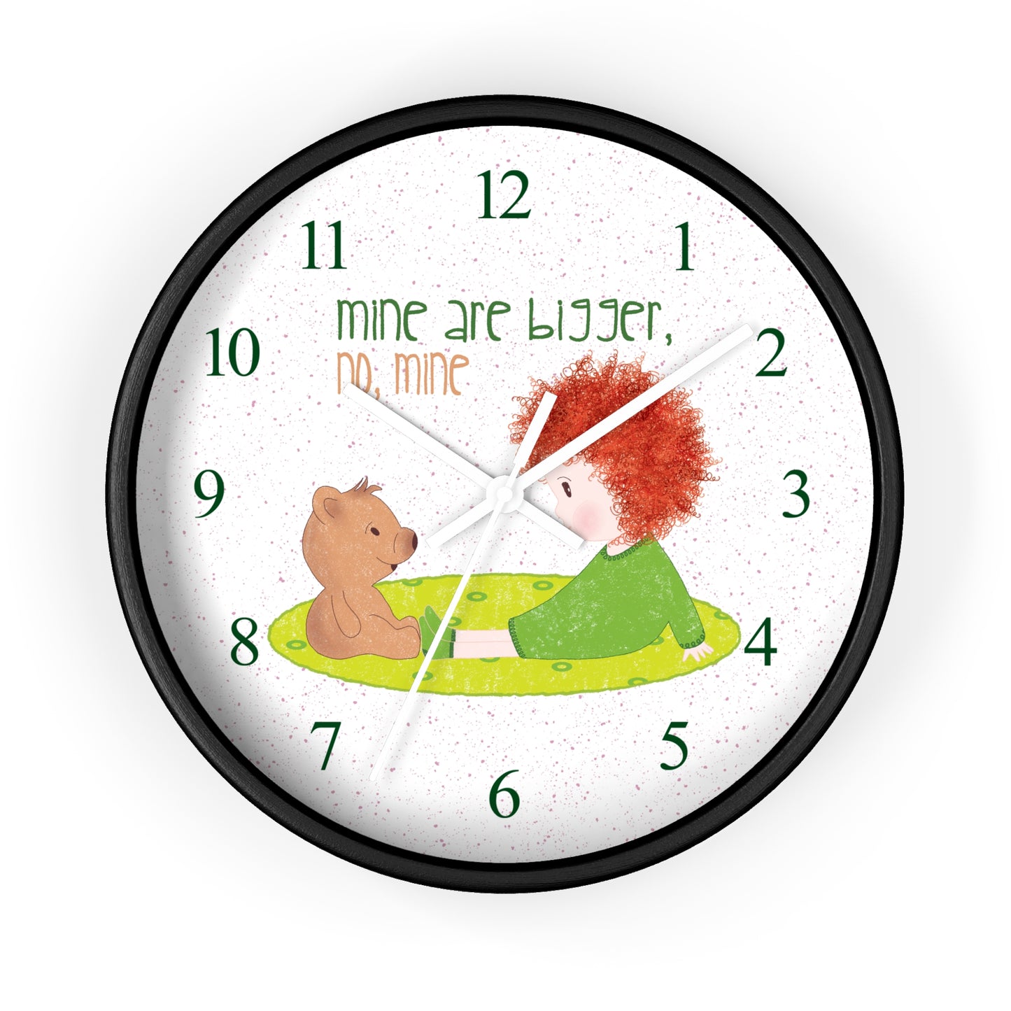 Playful Wall Clock - Time to Decide: Who’s Bigger?