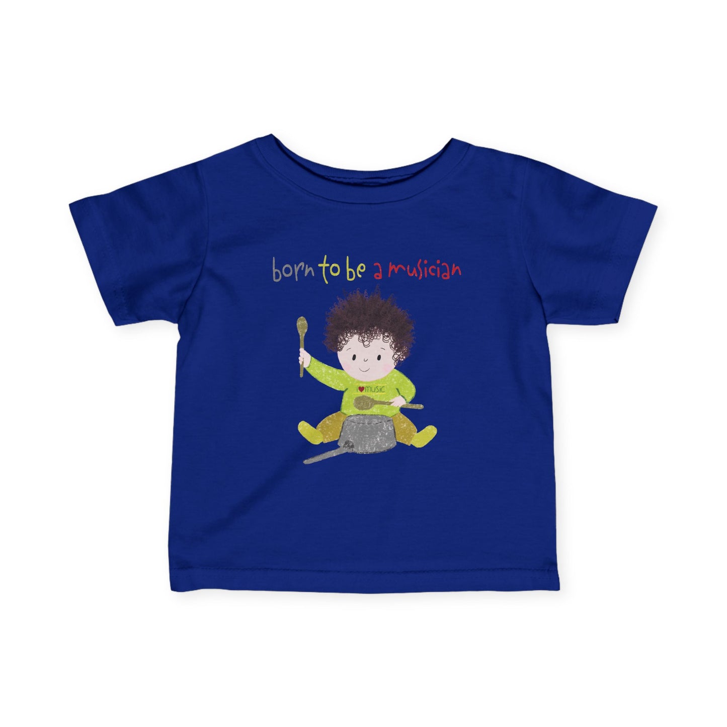 Funny Infant Shirt – 'Born to Bang Pots!' Baby Musician Tee, Rockstar Baby Gift