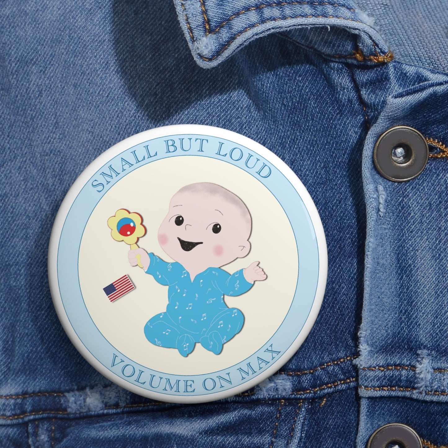 Funny Baby Pin Button – Singer Baby (Boy)