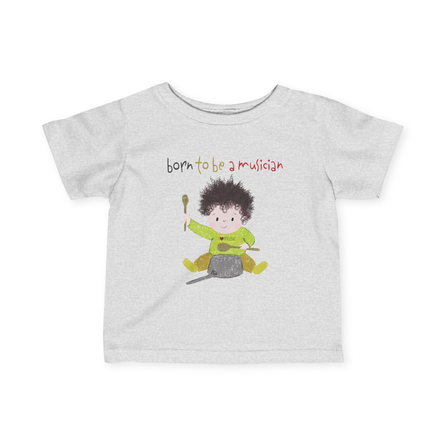 Funny Infant Shirt – 'Born to Bang Pots!' Baby Musician Tee, Rockstar Baby Gift