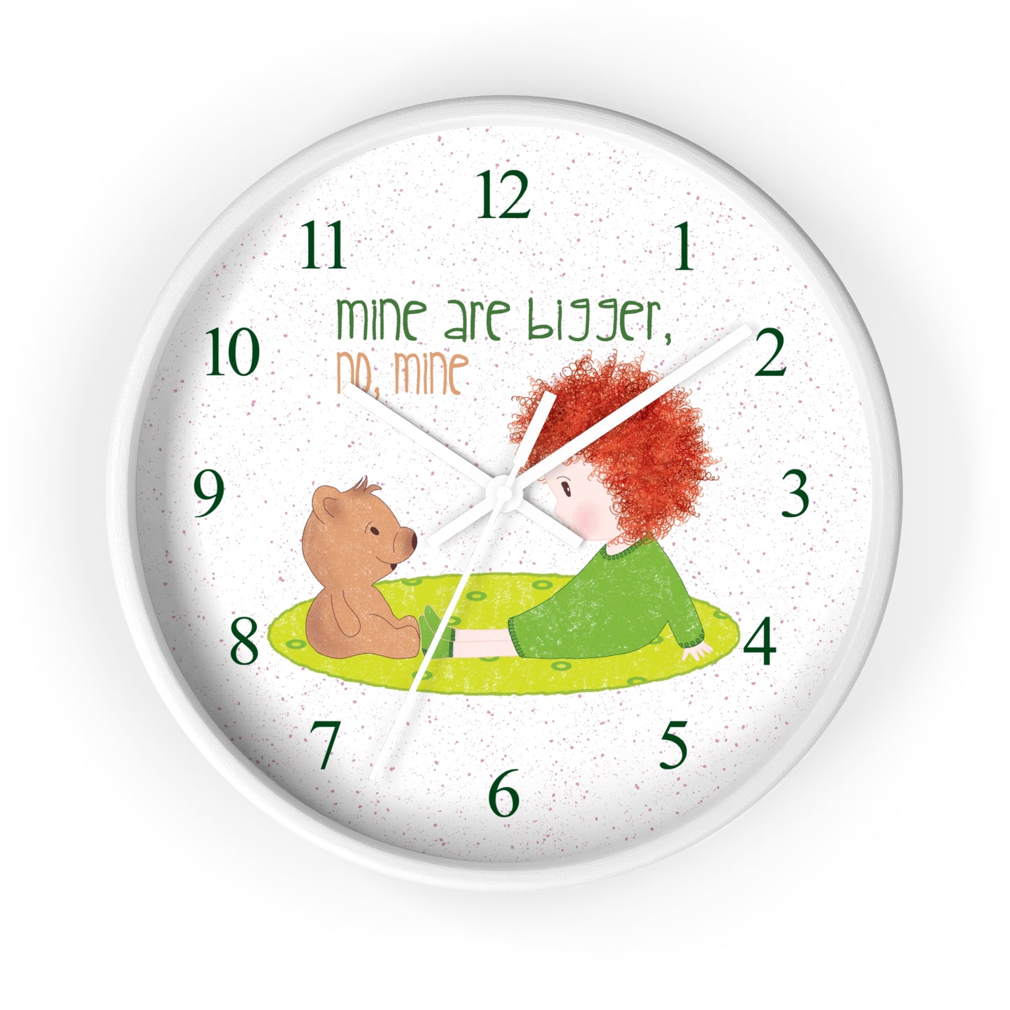 Playful Wall Clock - Time to Decide: Who’s Bigger?