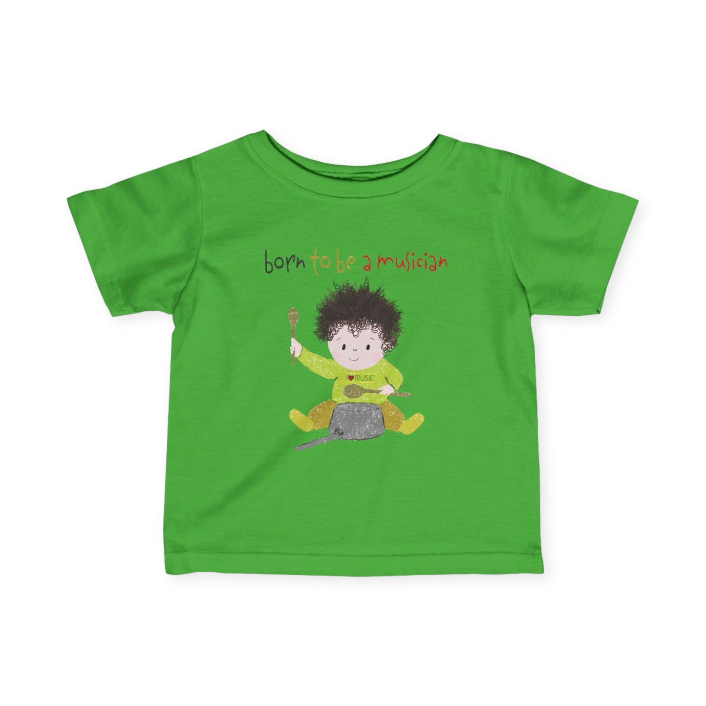 Funny Infant Shirt – 'Born to Bang Pots!' Baby Musician Tee, Rockstar Baby Gift