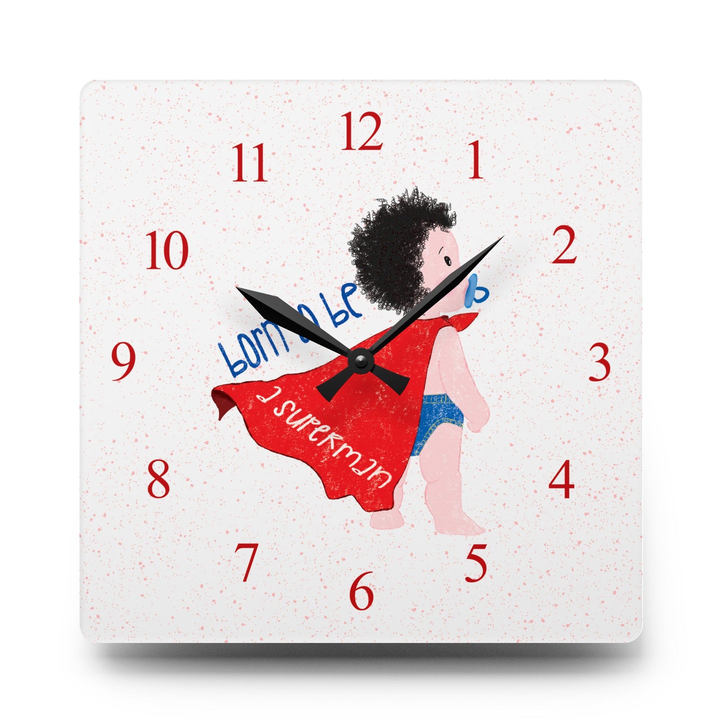 Adorable Acrylic Wall Clock - Tick-Tock, Hero O'Clock!
