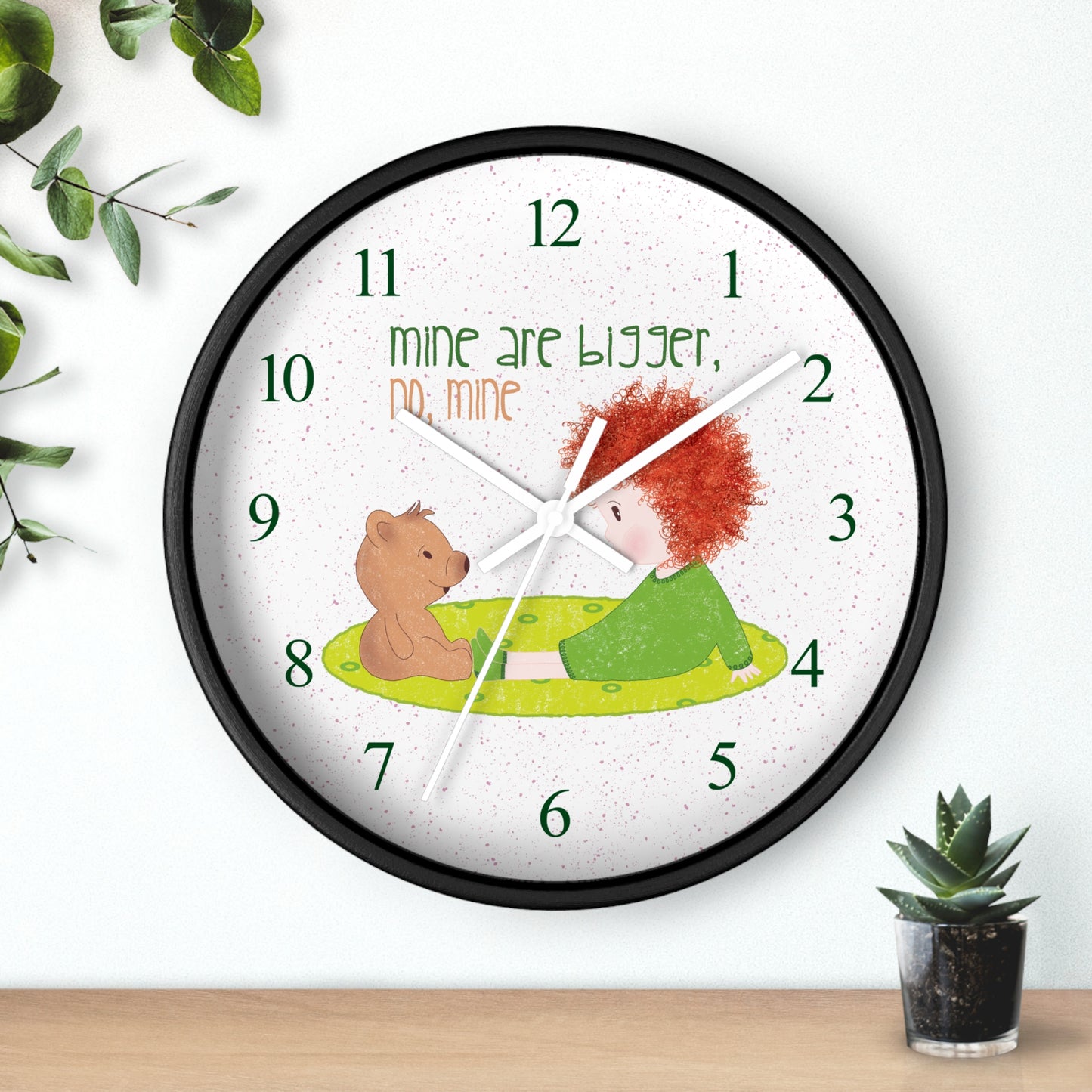 Playful Wall Clock - Time to Decide: Who’s Bigger?