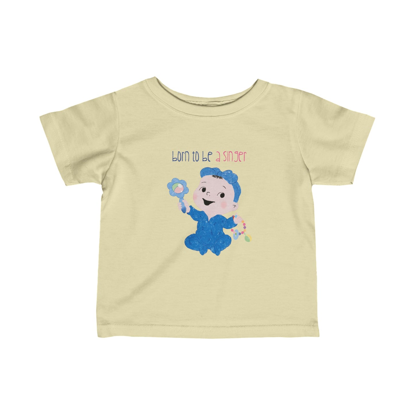 Humorous Infant Fine Jersey Tee - Future pop star!