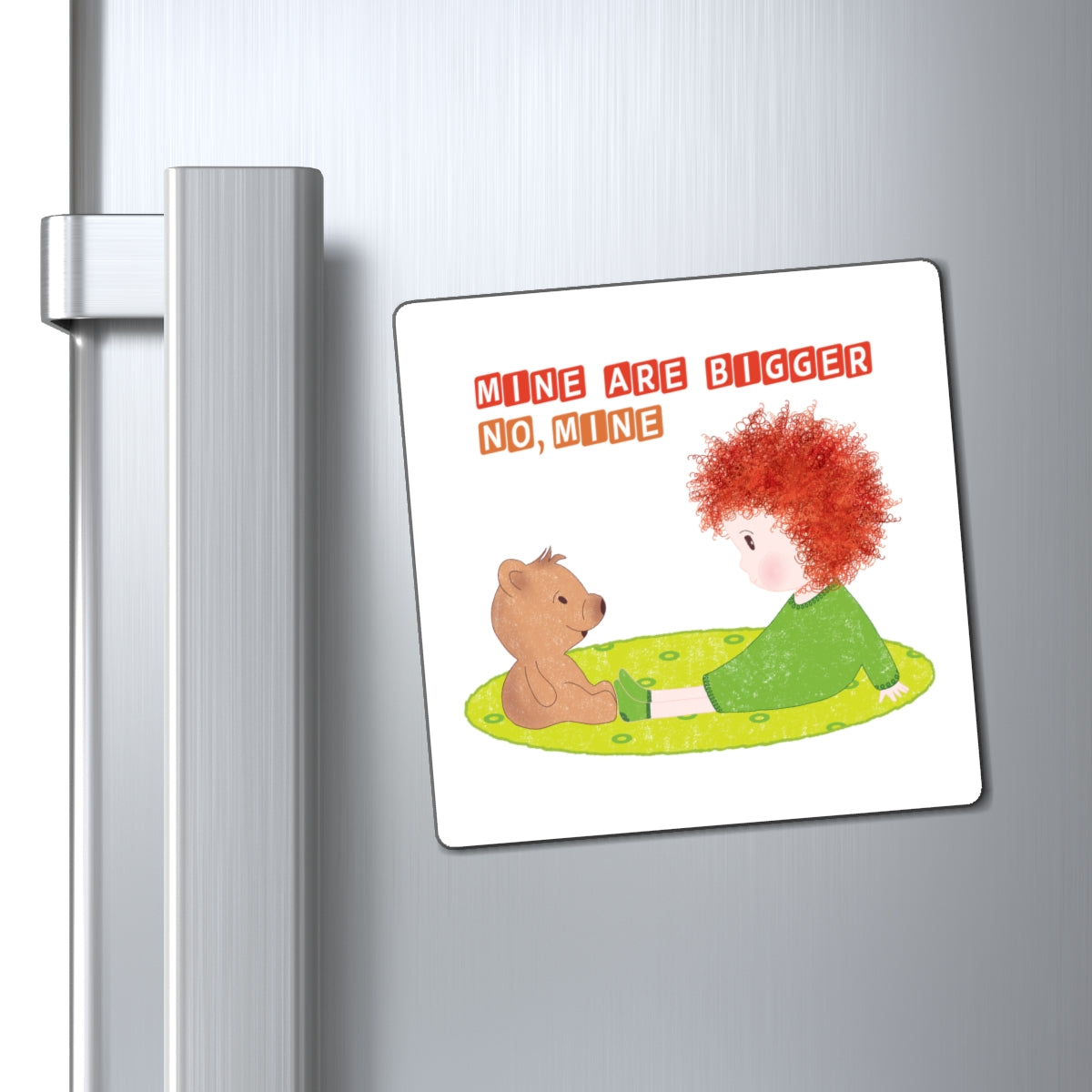 One of a Kind Fridge Magnet - Size Matters... in Cuteness
