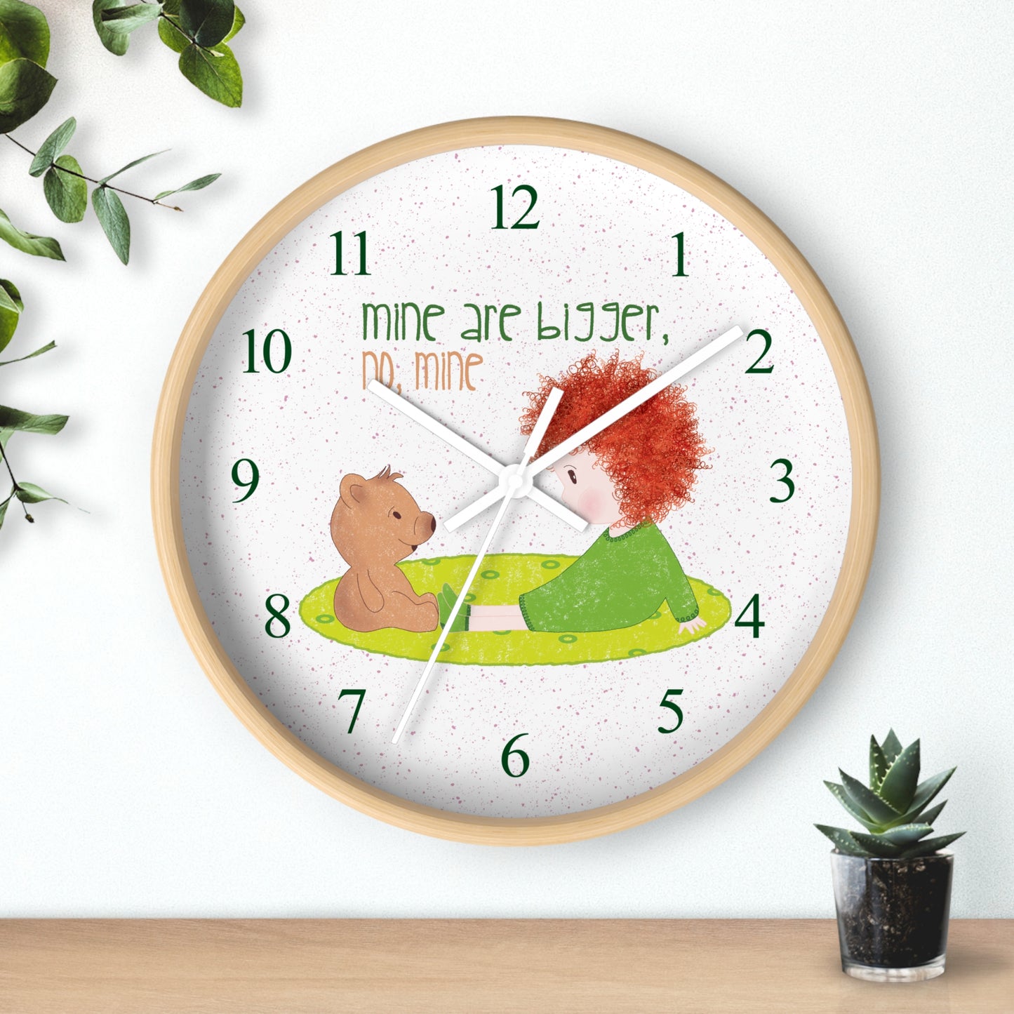 Playful Wall Clock - Time to Decide: Who’s Bigger?