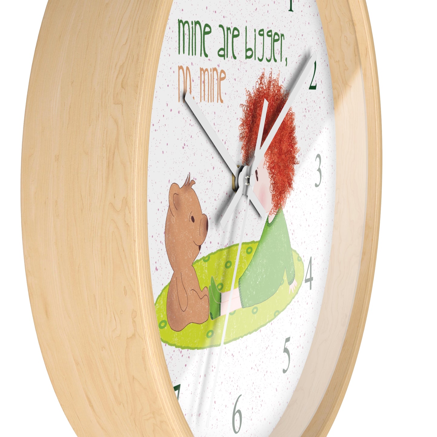 Playful Wall Clock - Time to Decide: Who’s Bigger?