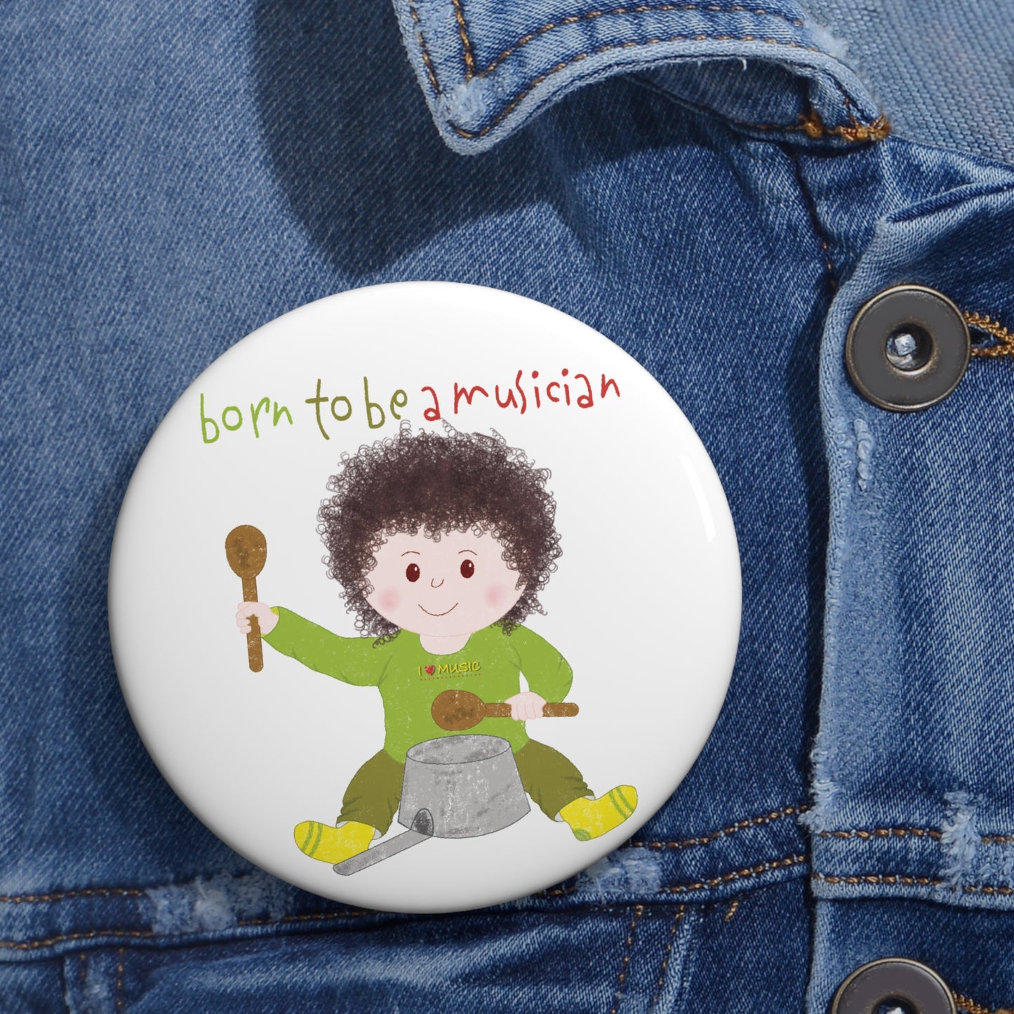 Copy of Humorous Pin Button - Musical Genius in Diapers!