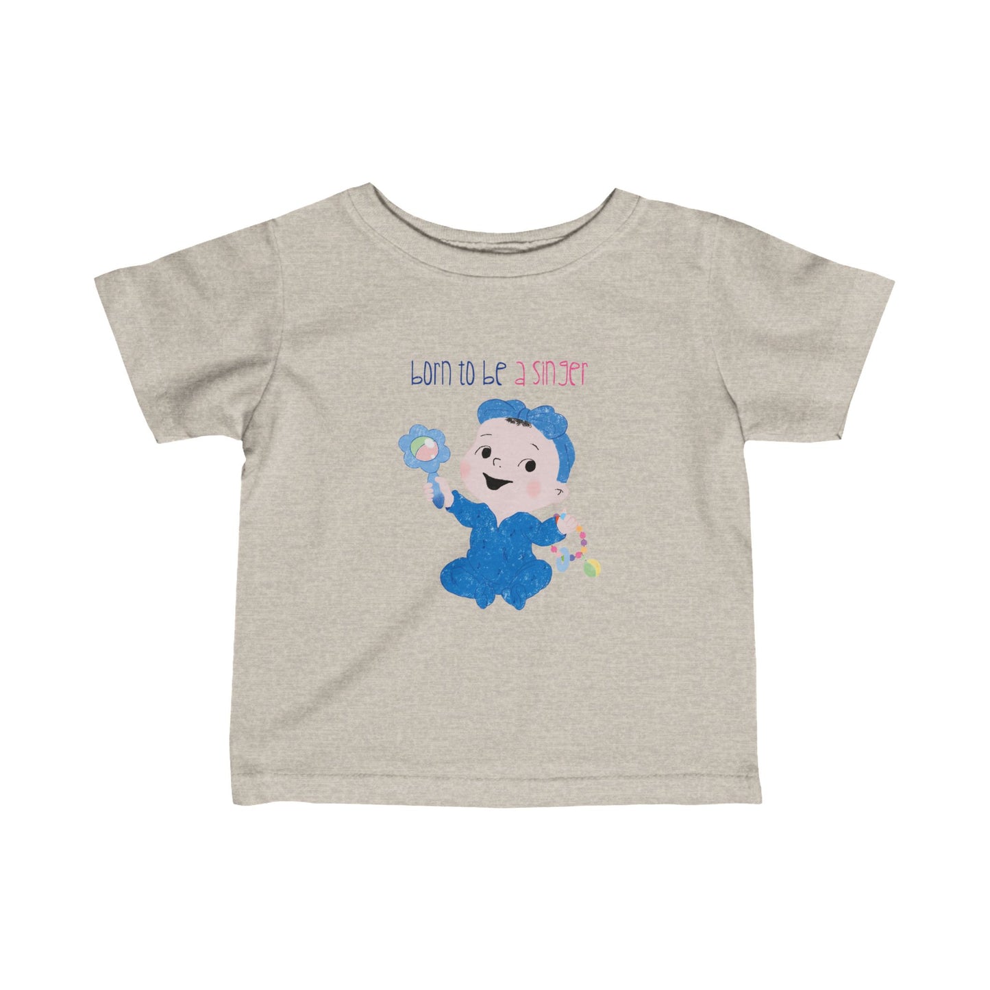 Humorous Infant Fine Jersey Tee - Future pop star!