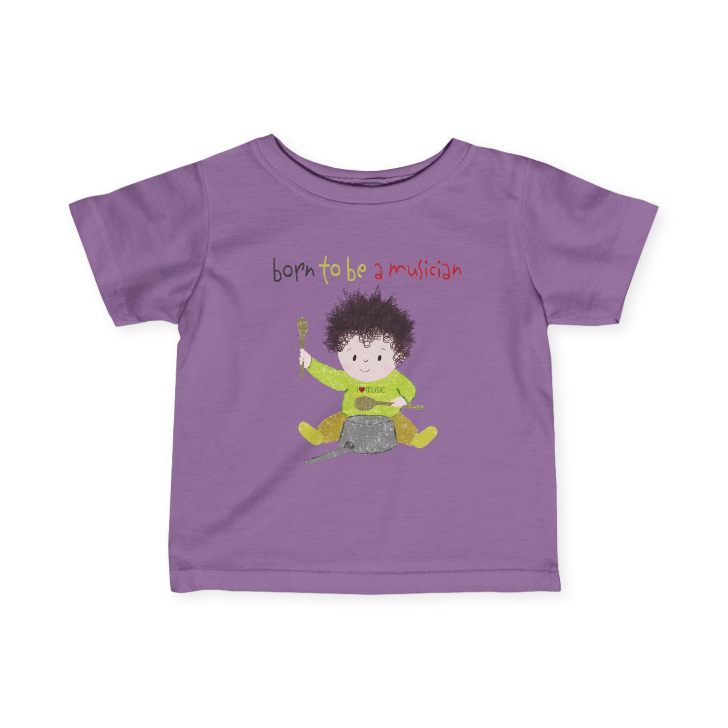 Funny Infant Shirt – 'Born to Bang Pots!' Baby Musician Tee, Rockstar Baby Gift