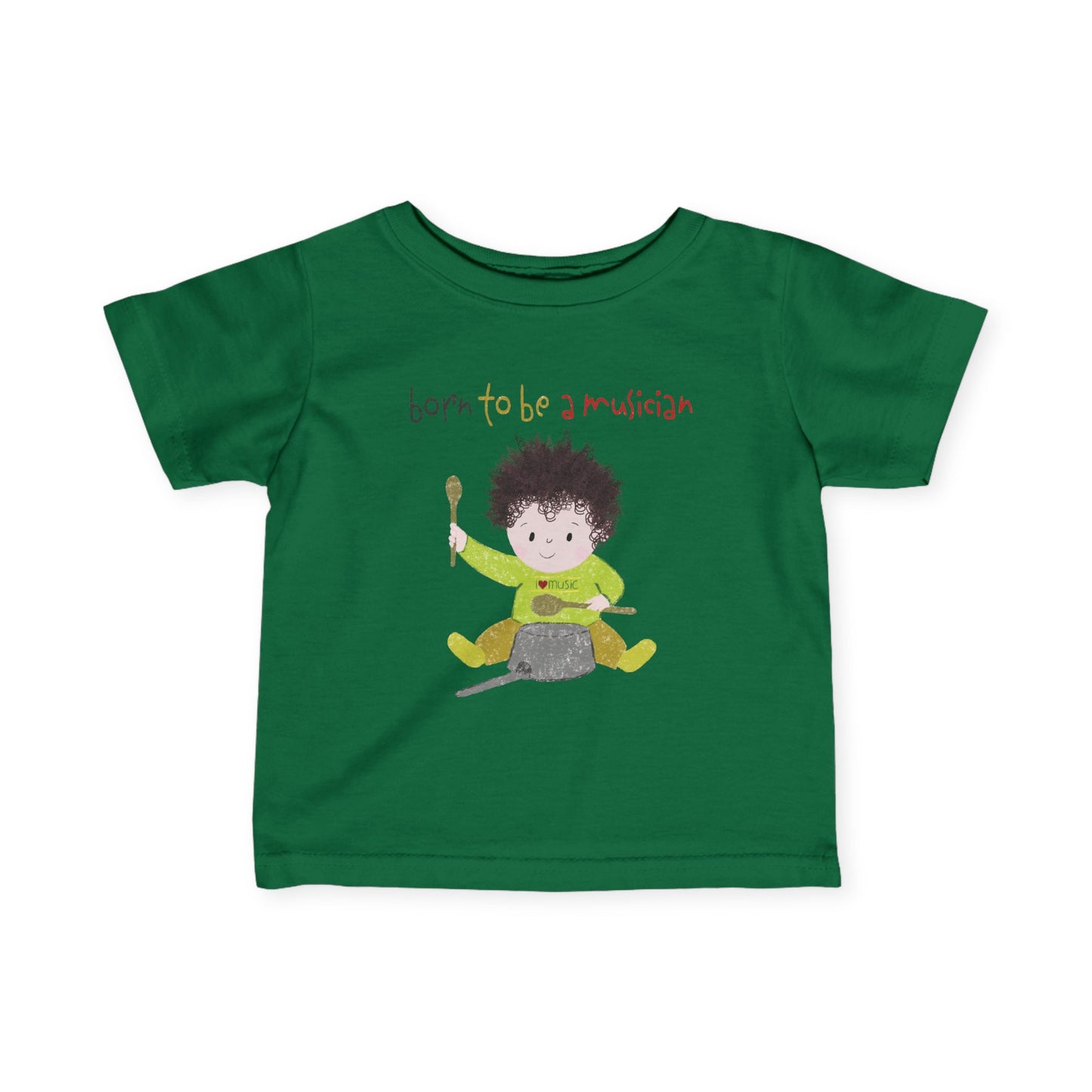 Funny Infant Shirt – 'Born to Bang Pots!' Baby Musician Tee, Rockstar Baby Gift