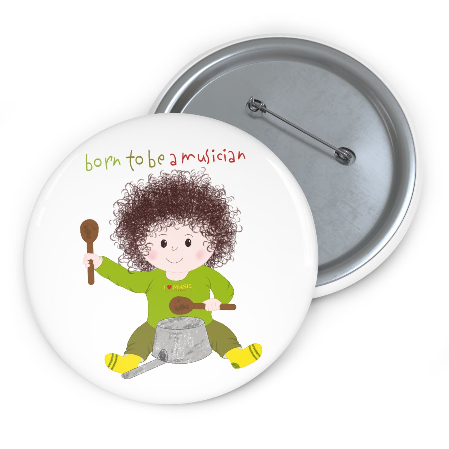 Copy of Humorous Pin Button - Musical Genius in Diapers!