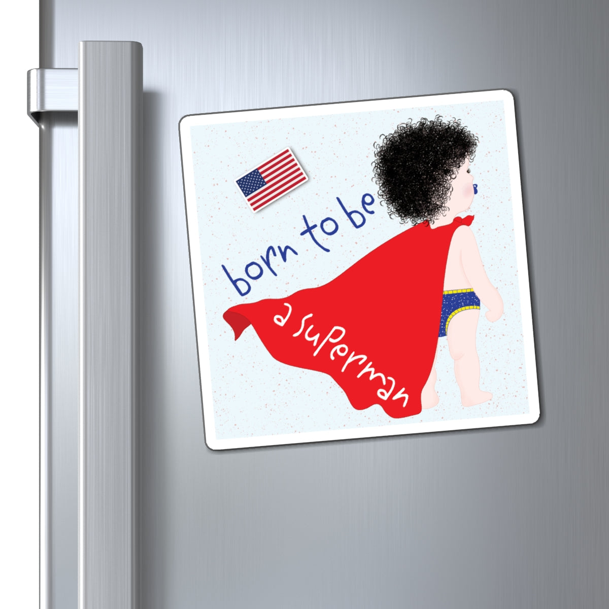 Fridge Superman Baby Fridge Magnet (Dark-Haired) | Kitchen Decor USA