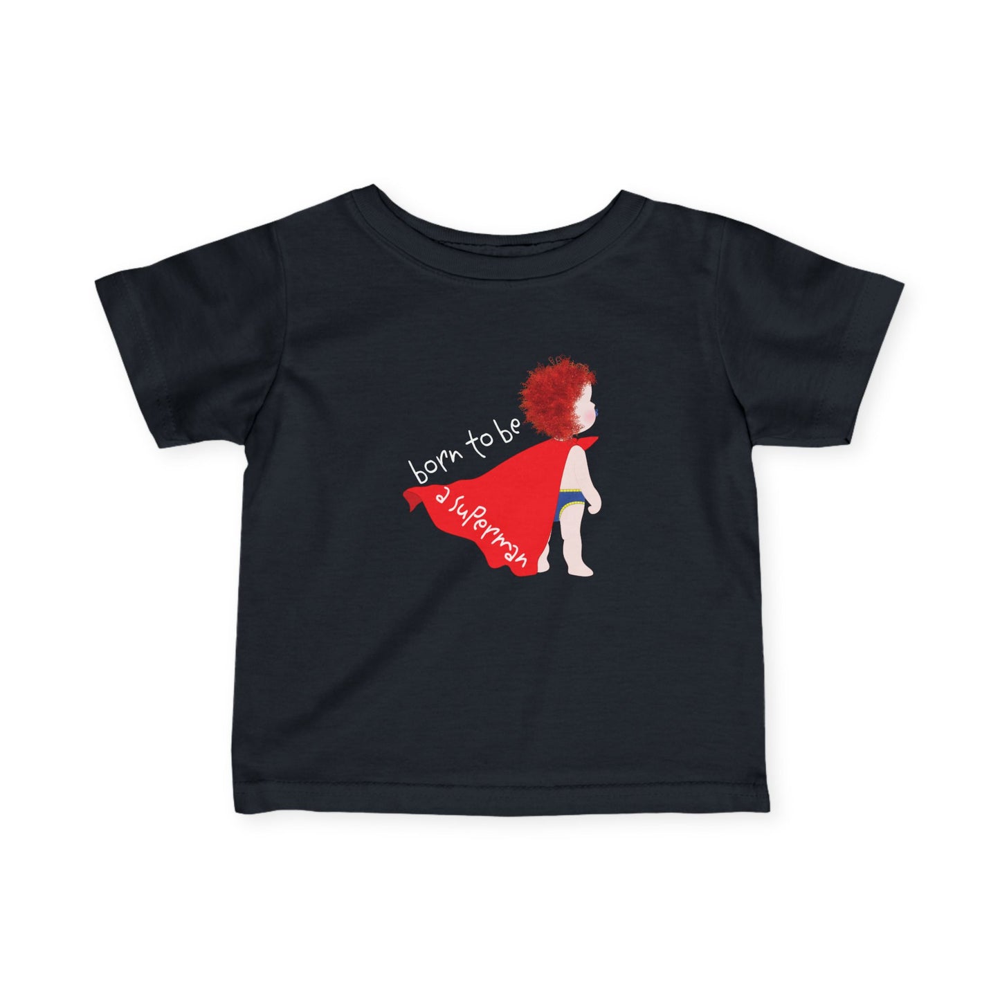 Funny Redhead Superman Baby Tee | Unique Superhero Infant Clothes USA