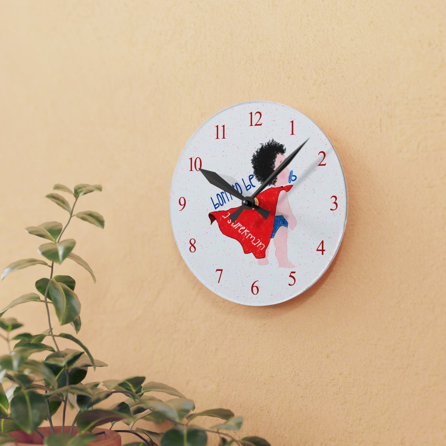 Adorable Acrylic Wall Clock - Tick-Tock, Hero O'Clock!