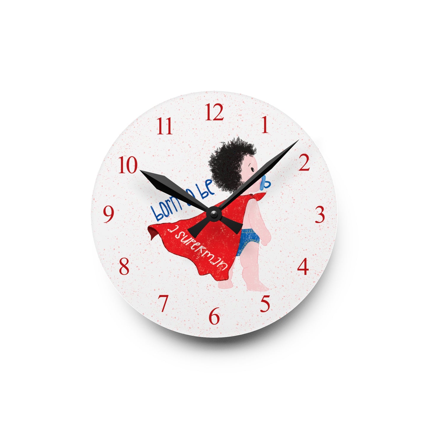 Adorable Acrylic Wall Clock - Tick-Tock, Hero O'Clock!