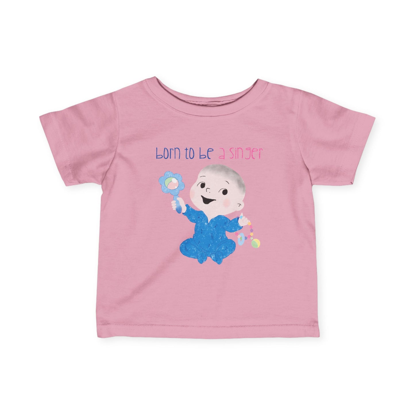 Humorous Baby T-Shirt – ‘Baby Jams, All Day’ Funny Infant Tee for Music Fans, Adorable Rockstar Gift