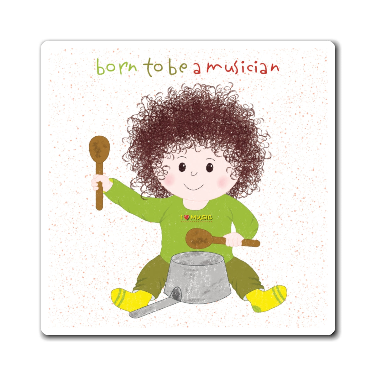 Funny Baby Musician Magnet – Born to Be a Rockstar | Musical Kitchen Decor Gift for New Parents & Grandparents