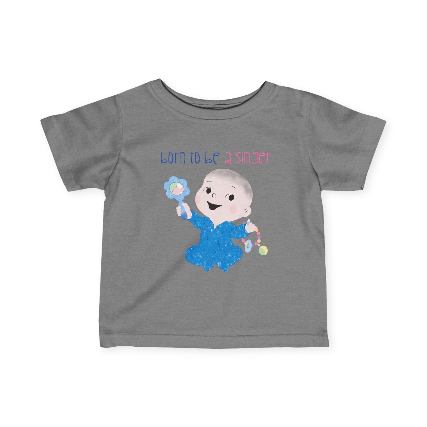 Humorous Baby T-Shirt – ‘Baby Jams, All Day’ Funny Infant Tee for Music Fans, Adorable Rockstar Gift