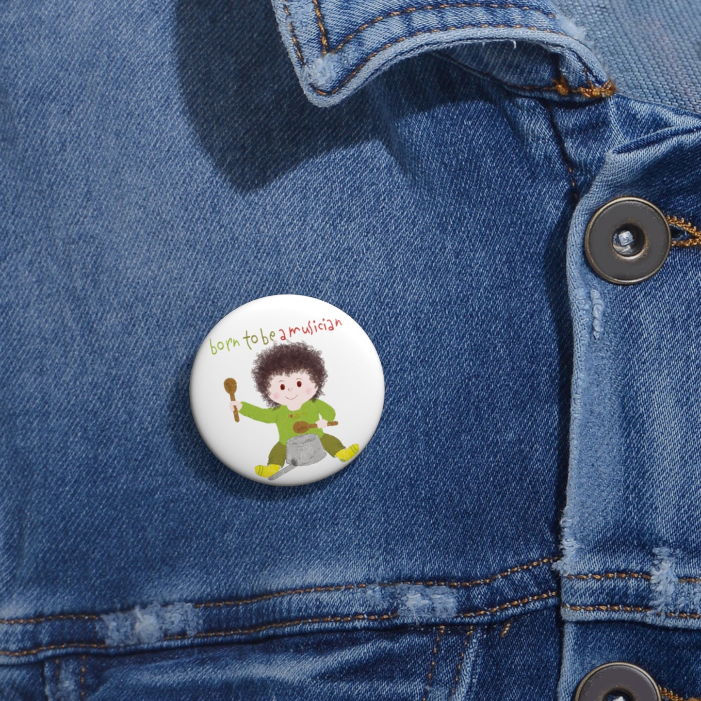 Copy of Humorous Pin Button - Musical Genius in Diapers!