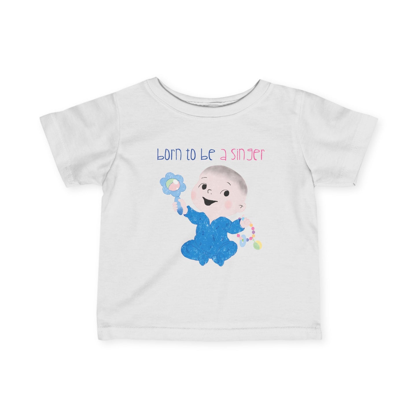 Humorous Baby T-Shirt – ‘Baby Jams, All Day’ Funny Infant Tee for Music Fans, Adorable Rockstar Gift