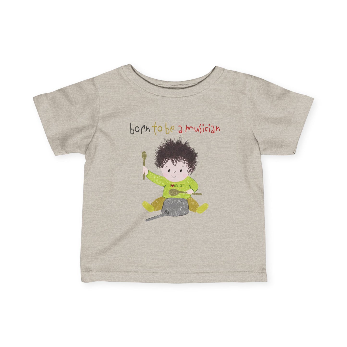 Funny Infant Shirt – 'Born to Bang Pots!' Baby Musician Tee, Rockstar Baby Gift