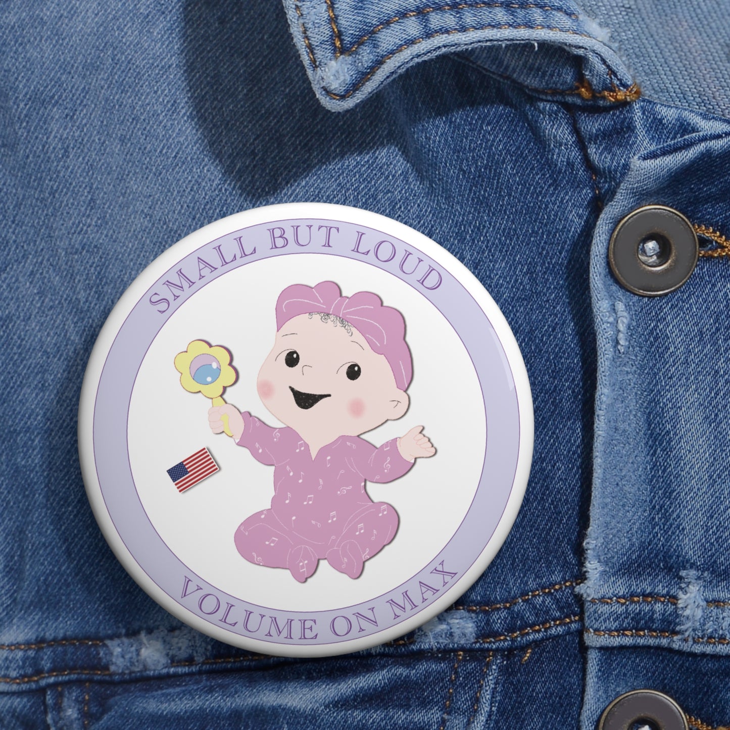 Funny Baby Pin Button – Singer Baby (Girl)